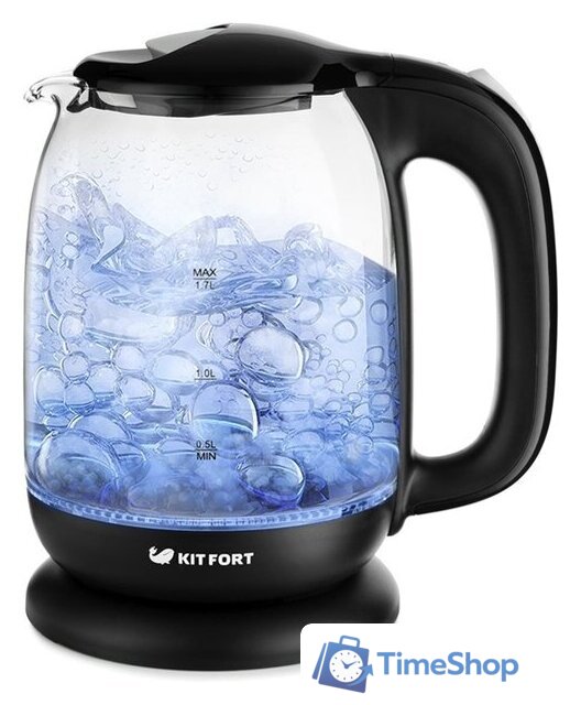 Электрический чайник Kitfort KT-625-5 (черный/серый) - Изображение №2 — Интернет-магазин Time-Shop