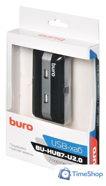 USB-хаб Buro BU-HUB7-U2.0 - Изображение №5 — Интернет-магазин Time-Shop