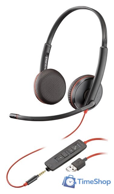 Офисная гарнитура Plantronics Blackwire C3225 USB-A - Изображение №1 — Интернет-магазин Time-Shop