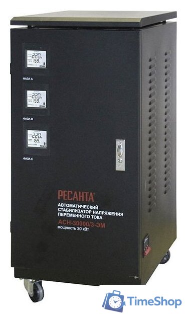 Стабилизатор напряжения Ресанта АСН-30000/3-ЭМ - Изображение №1 — Интернет-магазин Time-Shop