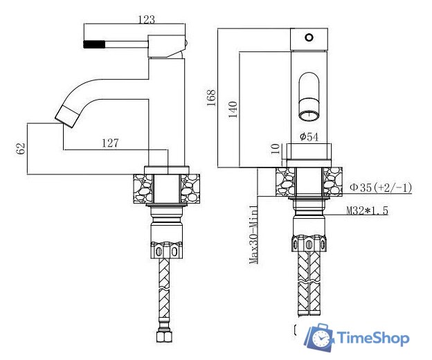 Смеситель Voda Vessel VSL26B - Изображение №2 — Интернет-магазин Time-Shop