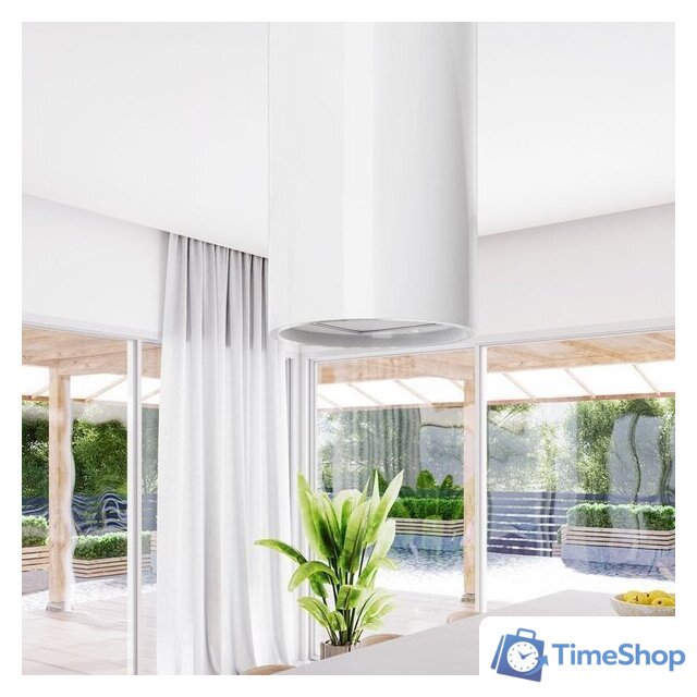 Кухонная вытяжка Lanilia Newelio Isola 39.1 White - Изображение №6 — Интернет-магазин Time-Shop