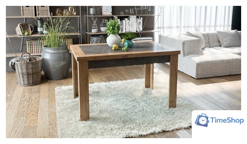 Кухонный стол Трия Хьюстон тип 4 раздвижной (черный/каттхилт) - Изображение №4 — Интернет-магазин Time-Shop