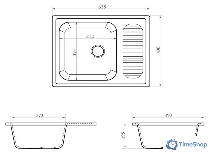 Кухонная мойка Berge BR-6402 (песочный матовый) - Изображение №2 — Интернет-магазин Time-Shop