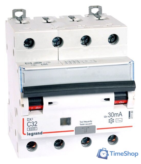 Дифференциальный автомат Legrand DX3 4P С 32A 30мА 6kА 4М 411189 - Изображение №1 — Интернет-магазин Time-Shop