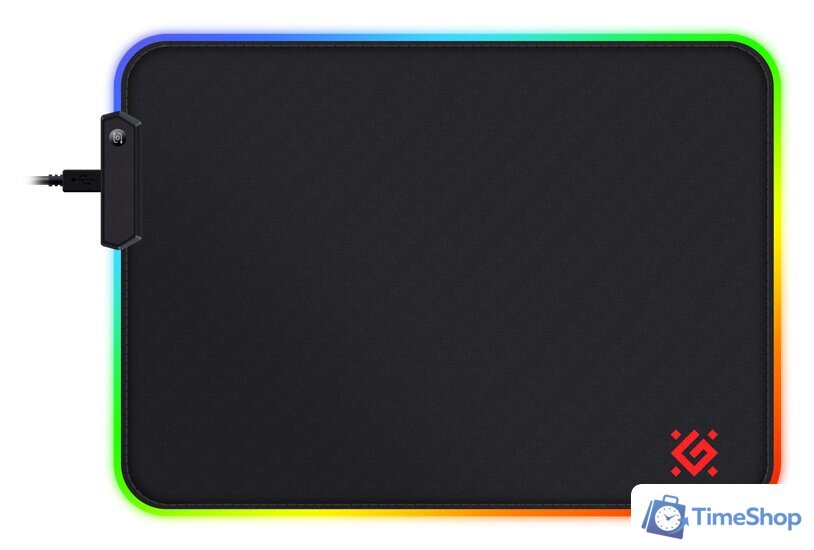 Коврик для мыши Defender Black L Light - Изображение №1 — Интернет-магазин Time-Shop