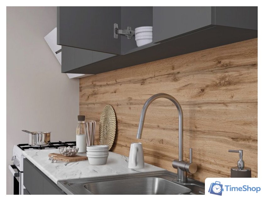 Готовая кухня Артём-Мебель Мэри СН-114 ДСП 1.8м (серый графит) - Изображение №3 — Интернет-магазин Time-Shop