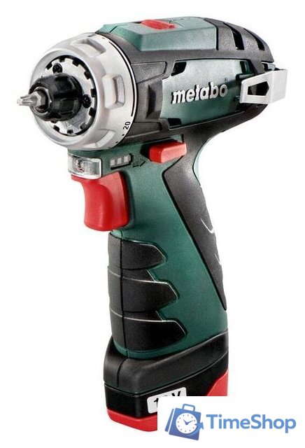 Дрель-шуруповерт Metabo PowerMaxx BS Basic 600984500 (с 2-мя АКБ, кейс) - Изображение №2 — Интернет-магазин Time-Shop