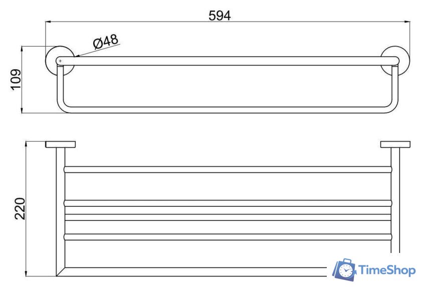 Полка для полотенца Allen Brau Priority 6.31014-31 - Изображение №2 — Интернет-магазин Time-Shop