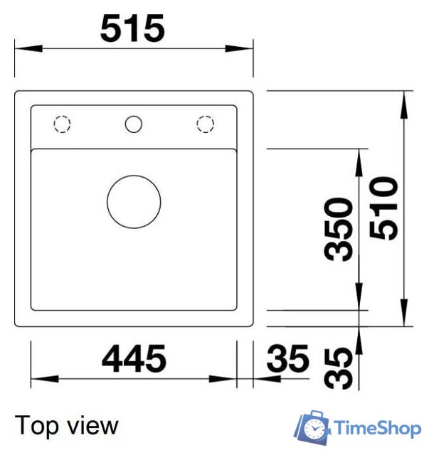 Кухонная мойка Blanco Dalago 5 525871 (черный) - Изображение №3 — Интернет-магазин Time-Shop