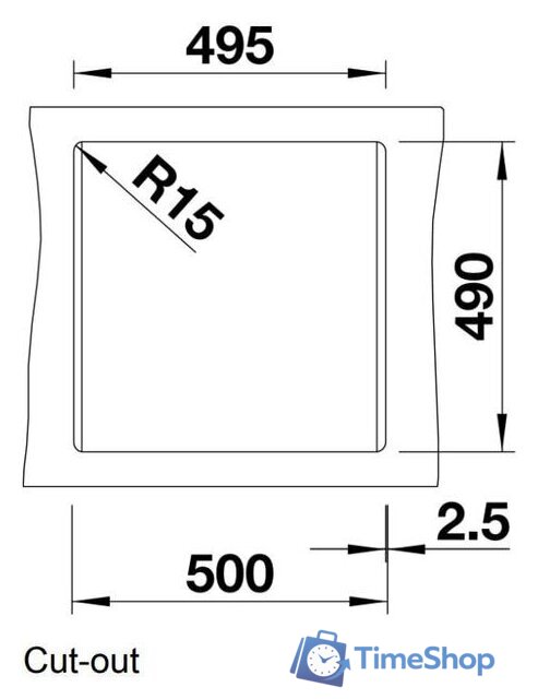 Кухонная мойка Blanco Dalago 5 525871 (черный) - Изображение №4 — Интернет-магазин Time-Shop