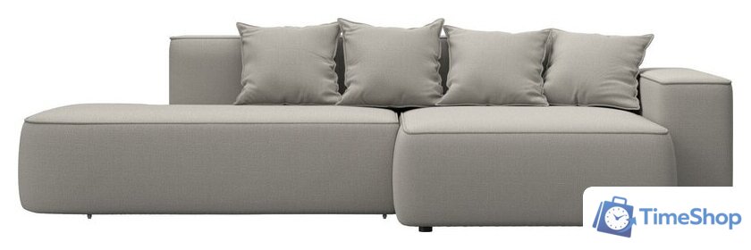 Угловой диван Лига диванов Лига-065 правый 129797 (рогожка Амур 02 бежевый) - Изображение №1 — Интернет-магазин Time-Shop