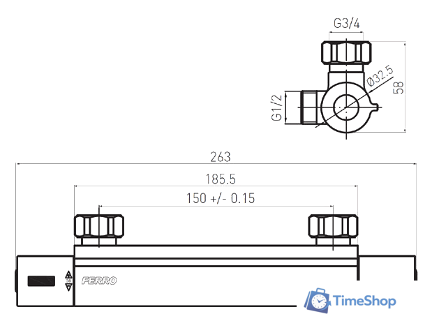Смеситель Ferro Trinity TRM7 - Изображение №2 — Интернет-магазин Time-Shop