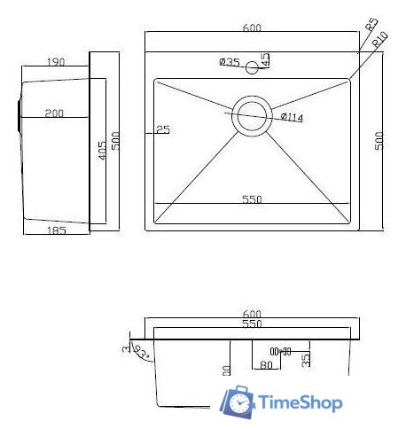 Кухонная мойка ARFEKA Eco AR 60x50 + Japeto + CL AR + DS AR (Satin, с дозатором и коландером) - Изображение №11 — Интернет-магазин Time-Shop