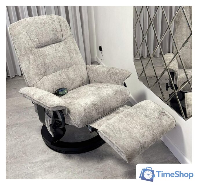 Массажное кресло Calviano 23 (серый плюш) - Изображение №12 — Интернет-магазин Time-Shop