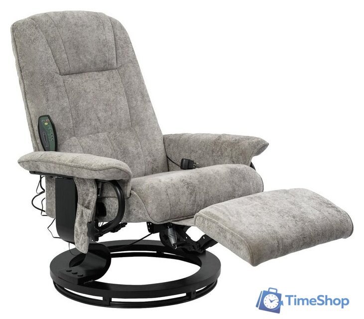 Массажное кресло Calviano 23 (серый плюш) - Изображение №2 — Интернет-магазин Time-Shop