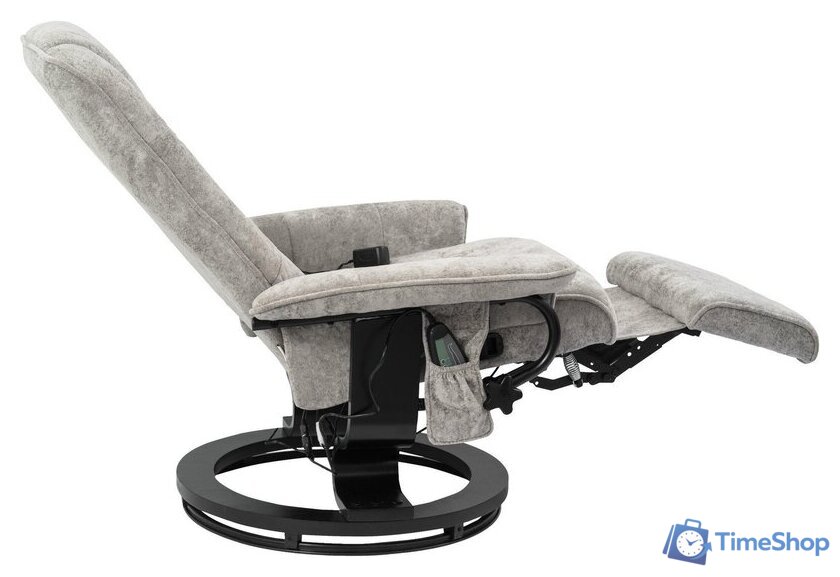 Массажное кресло Calviano 23 (серый плюш) - Изображение №4 — Интернет-магазин Time-Shop