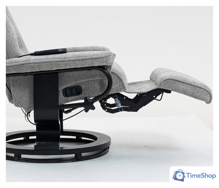 Массажное кресло Calviano 23 (серый плюш) - Изображение №7 — Интернет-магазин Time-Shop