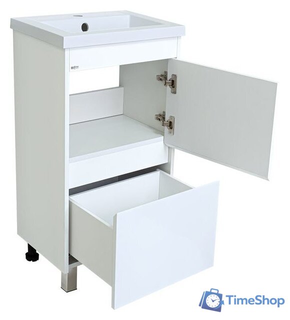  Misty Алиса - 40 Тумба 1 ящ. напольная, белая эмаль - Э-Али01040-0112Я - Изображение №2 — Интернет-магазин Time-Shop