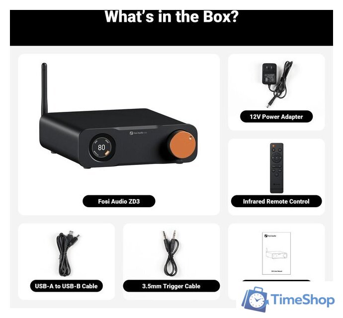 Цифро-аналоговый преобразователь Fosi Audio ZD3 - Изображение №3 — Интернет-магазин Time-Shop