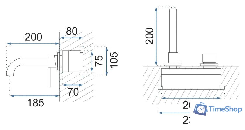 Смеситель Rea Lungo Long B0370 (светлое золото) - Изображение №10 — Интернет-магазин Time-Shop
