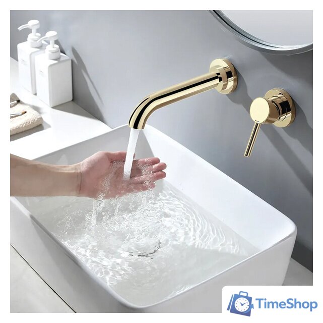 Смеситель Rea Lungo Long B0370 (светлое золото) - Изображение №4 — Интернет-магазин Time-Shop