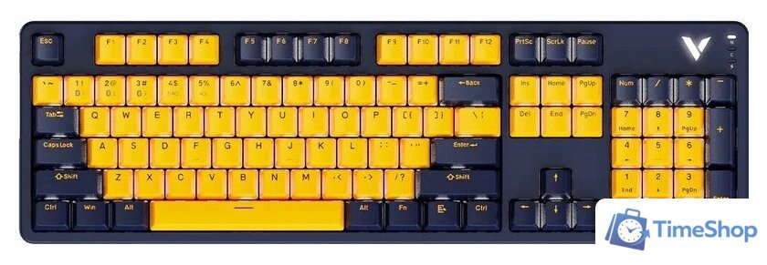 Клавиатура Rapoo V500 Pro Multimode 2024 (темно-синий/желтый) - Изображение №1 — Интернет-магазин Time-Shop