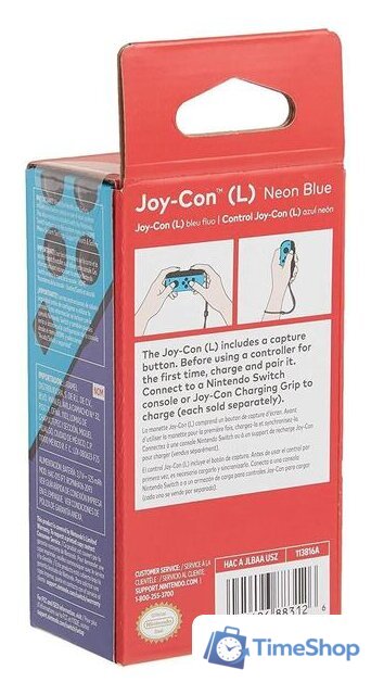 Геймпад Nintendo Joy-Con (левый, неоновый синий) - Изображение №5 — Интернет-магазин Time-Shop