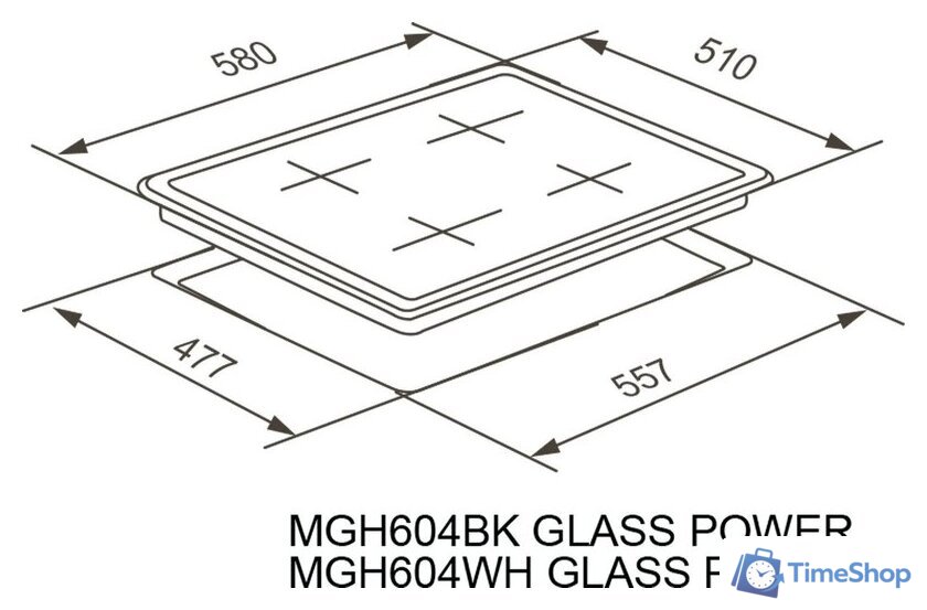 Варочная панель Meferi MGH604BK Glass Power - Изображение №19 — Интернет-магазин Time-Shop