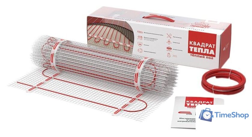 Нагревательный мат СТН Квадрат тепла 7 кв.м. 1050 Вт - Изображение №1 — Интернет-магазин Time-Shop