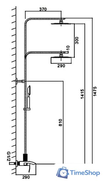 Душевая система  FRAP F24803 - Изображение №7 — Интернет-магазин Time-Shop