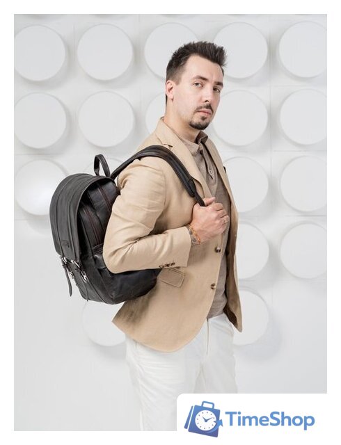 Городской рюкзак Carlo Gattini Montalbano Classico 3097-04 (темно-коричневый) - Изображение №8 — Интернет-магазин Time-Shop