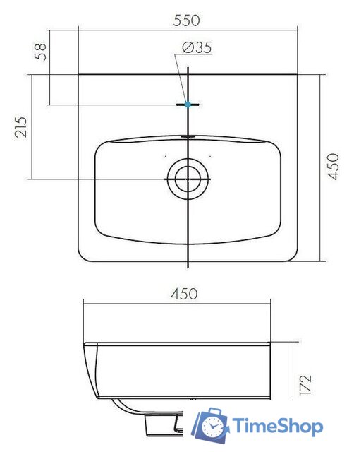  Акватон Тумба с умывальником Скай 1A2381K1SY010 - Изображение №4 — Интернет-магазин Time-Shop