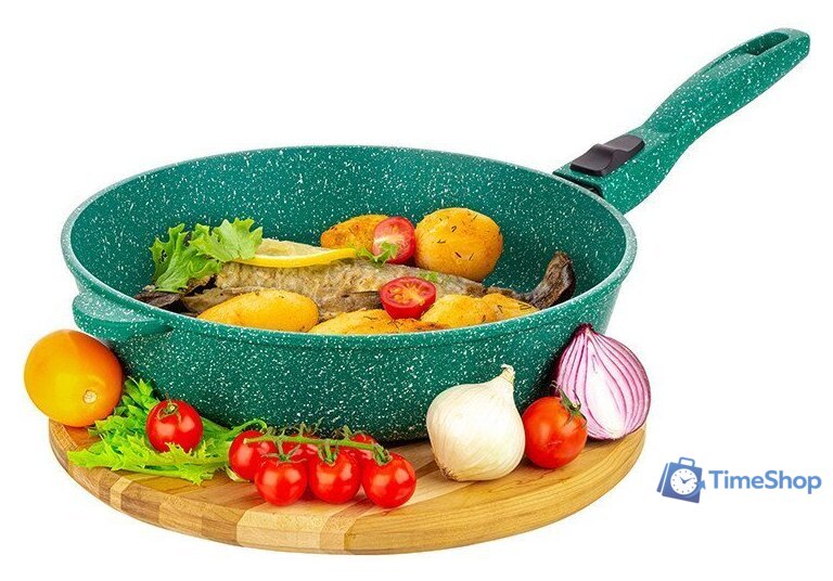 Сковорода Elan Gallery Гармония вкуса 120649 (изумруд) - Изображение №8 — Интернет-магазин Time-Shop