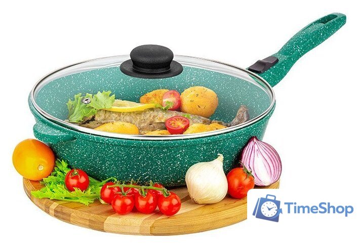 Сковорода Elan Gallery Гармония вкуса 120649 (изумруд) - Изображение №7 — Интернет-магазин Time-Shop