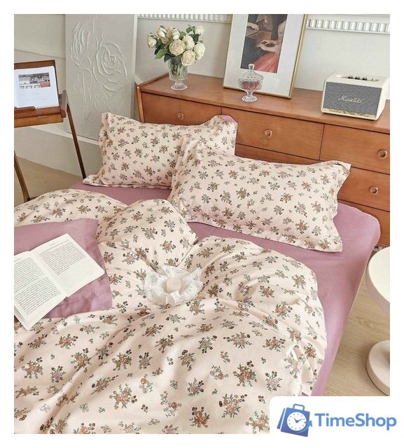 Семейный комплект постельного белья Реноме Семейный Темно-синяя коллекция ПП 7410 (сатин) - Изображение №1 — Интернет-магазин Time-Shop