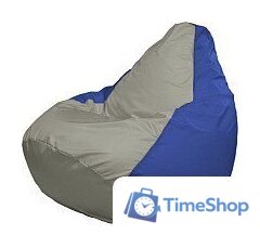 Кресло-мешок Flagman Груша Супер Мега 4XL Г5.1-345 (серый/синий) - Изображение №1 — Интернет-магазин Time-Shop