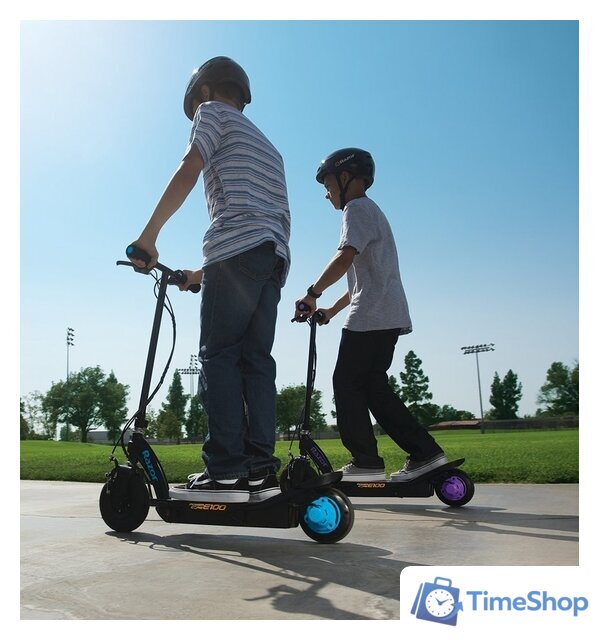 Электросамокат Razor Power Core E100 (алюминиевая дека, фиолетовый) - Изображение №12 — Интернет-магазин Time-Shop