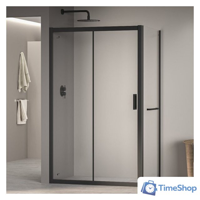 Душевой уголок RGW PA-76-1B (PA-016B + Z-060-2B) 350876158-14 150x80 (черный/прозрачное стекло) - Изображение №1 — Интернет-магазин Time-Shop