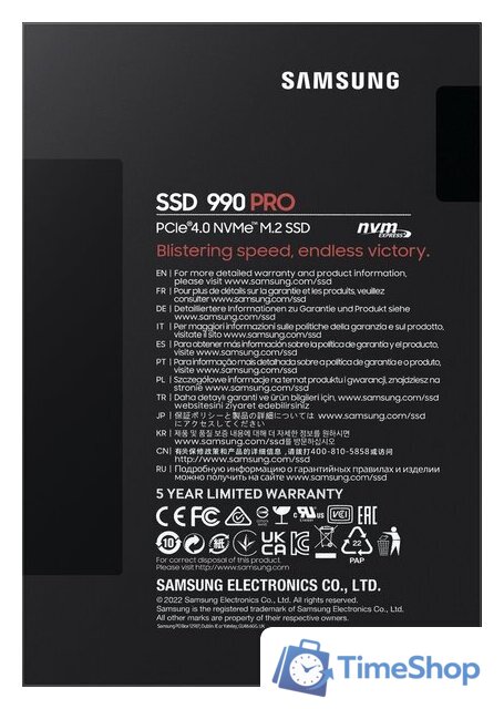 SSD Samsung 990 Pro 1TB MZ-V9P1T0BW - Изображение №7 — Интернет-магазин Time-Shop