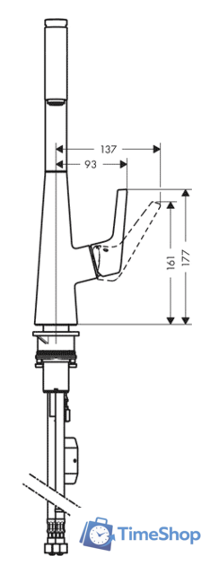 Смеситель Hansgrohe Talis Select S 72821000 - Изображение №3 — Интернет-магазин Time-Shop
