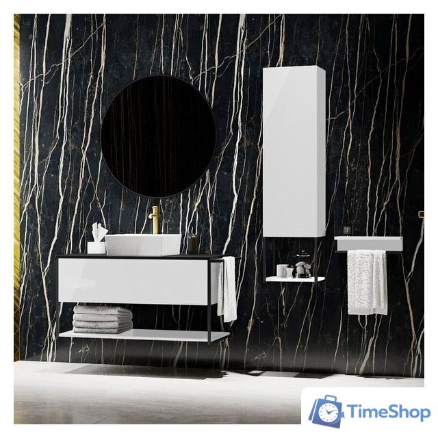  Lauter Полка Lea с рейлингом (белый глянец) - Изображение №3 — Интернет-магазин Time-Shop