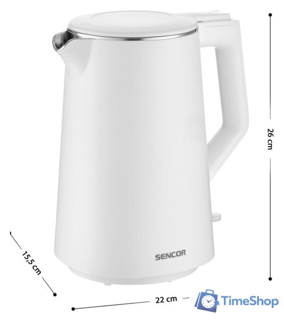 Электрический чайник Sencor SWK 0550WH - Изображение №2 — Интернет-магазин Time-Shop