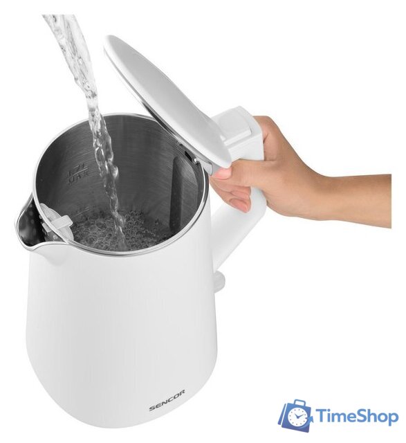 Электрический чайник Sencor SWK 0550WH - Изображение №7 — Интернет-магазин Time-Shop