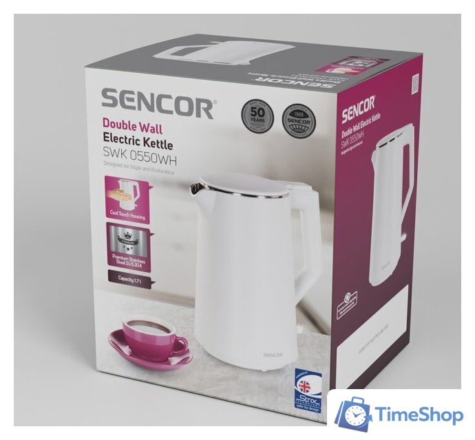 Электрический чайник Sencor SWK 0550WH - Изображение №14 — Интернет-магазин Time-Shop