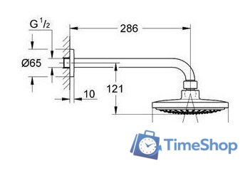 Душевая система  Grohe Eurosmart [124440] - Изображение №3 — Интернет-магазин Time-Shop