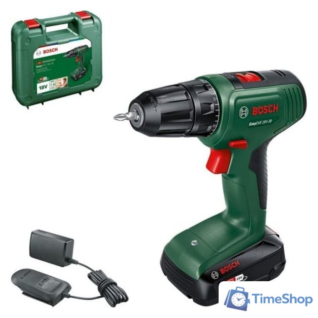 Дрель-шуруповерт Bosch EasyDrill 18V-38 06039D8003 (с 1-им АКБ, кейс) - Изображение №1 — Интернет-магазин Time-Shop