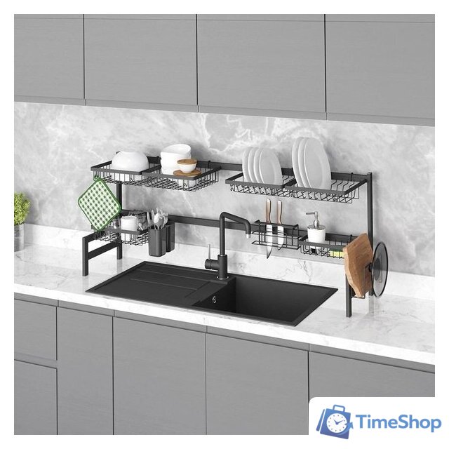 Сушилка для посуды Starax S-4152-A (антрацит) - Изображение №2 — Интернет-магазин Time-Shop
