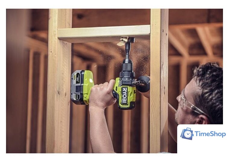 Ударная дрель-шуруповерт Ryobi RPD18X-242S 5133005283 (с 2-мя АКБ 2 Ач+4 Ач, сумка) - Изображение №4 — Интернет-магазин Time-Shop