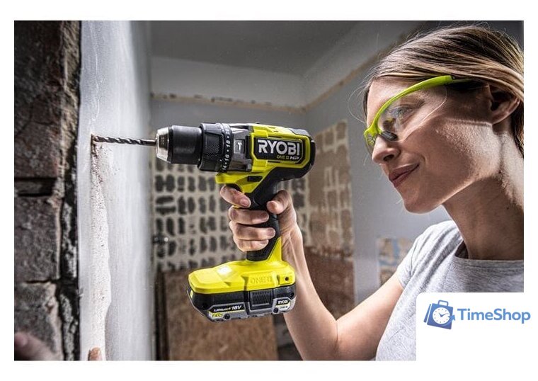 Ударная дрель-шуруповерт Ryobi RPD18X-242S 5133005283 (с 2-мя АКБ 2 Ач+4 Ач, сумка) - Изображение №3 — Интернет-магазин Time-Shop